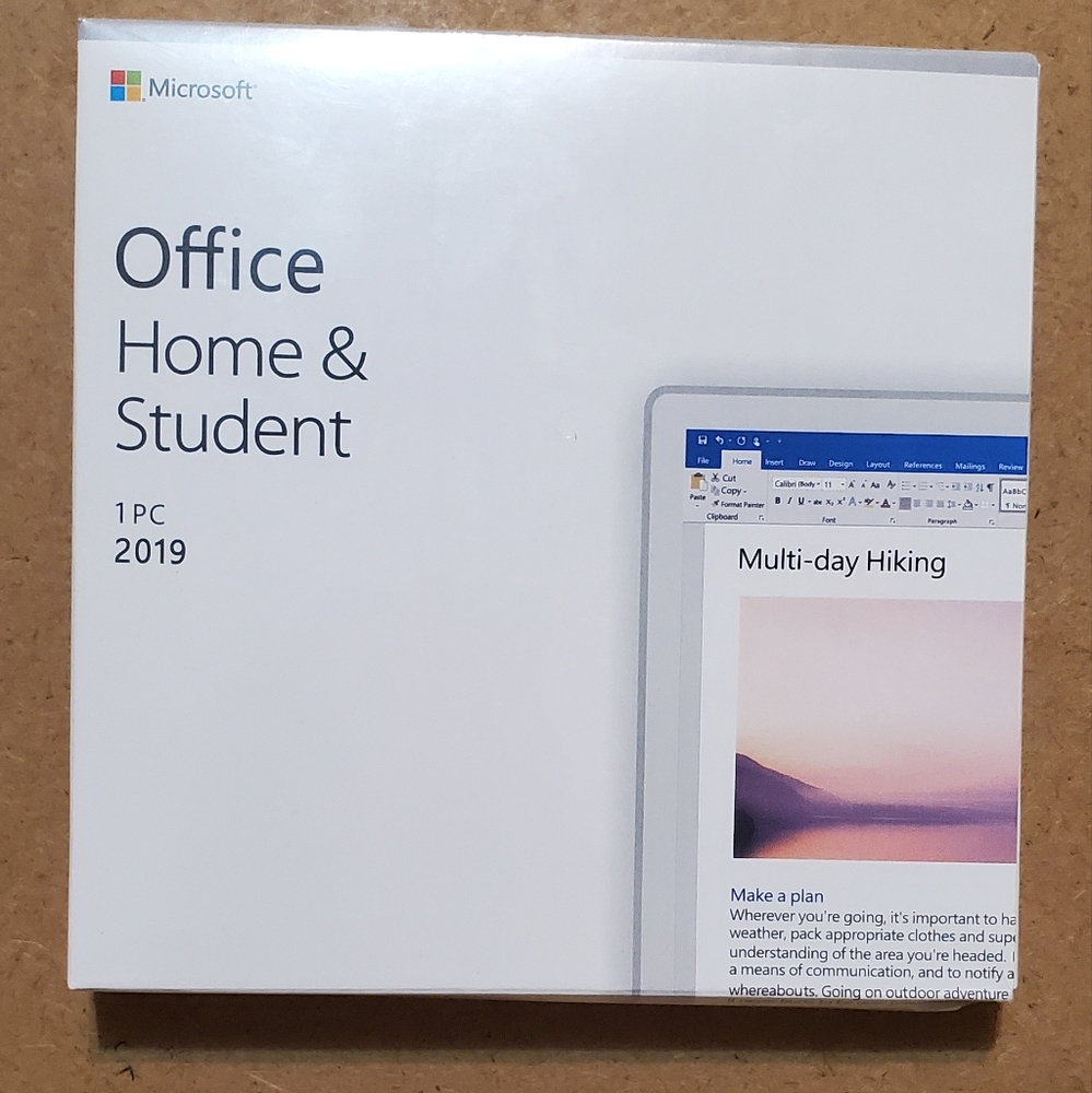 NWT- Microsoft office 2019 Home & Student.
